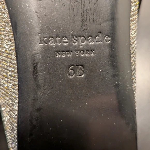 kate spade Women's Gold Flats with Pom Pom | US 6 - Picture 6 of 6